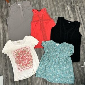 Women‘s clothing Sz M lot top shirt blouse Lucky Brand Calvin Klein floral boho